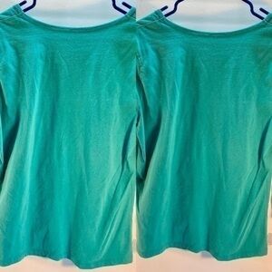 TALBOTS GREEN LONG SLEEVE PULLOVER TOP